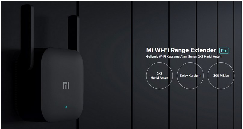 Mi Wifi Range Extender Pro v2 300Mbps 2.4 Ghz Alan Genişletici Geniş kapsama alanı ve kolay kurulum